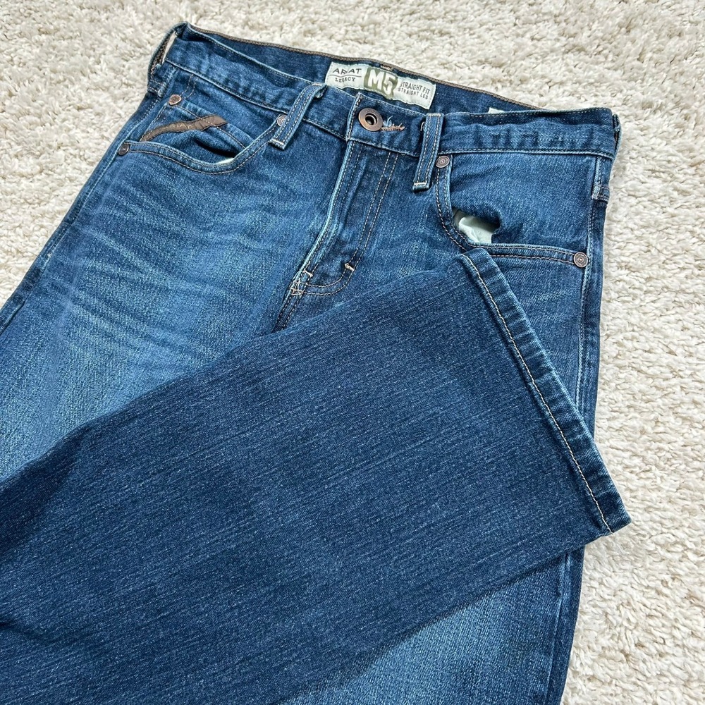 Ariat M5 Legacy Jeans 29x30 Blue Straight Fit Straight Leg Denim Western Cowboy
